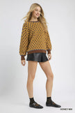 Abstract Print Crew Neck Sweater - FLORENTINE IRIS