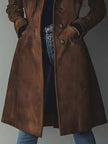 Button Up Trench Coat - FLORENTINE IRIS