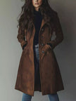 Button Up Trench Coat - FLORENTINE IRIS