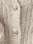 Cable Knit Button - Up Cardigan - FLORENTINE IRIS
