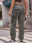 Casual Wide Leg Cargo Jeans - FLORENTINE IRIS