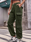 Casual Wide Leg Cargo Jeans - FLORENTINE IRIS