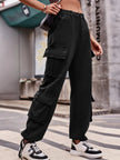 Casual Wide Leg Cargo Jeans - FLORENTINE IRIS