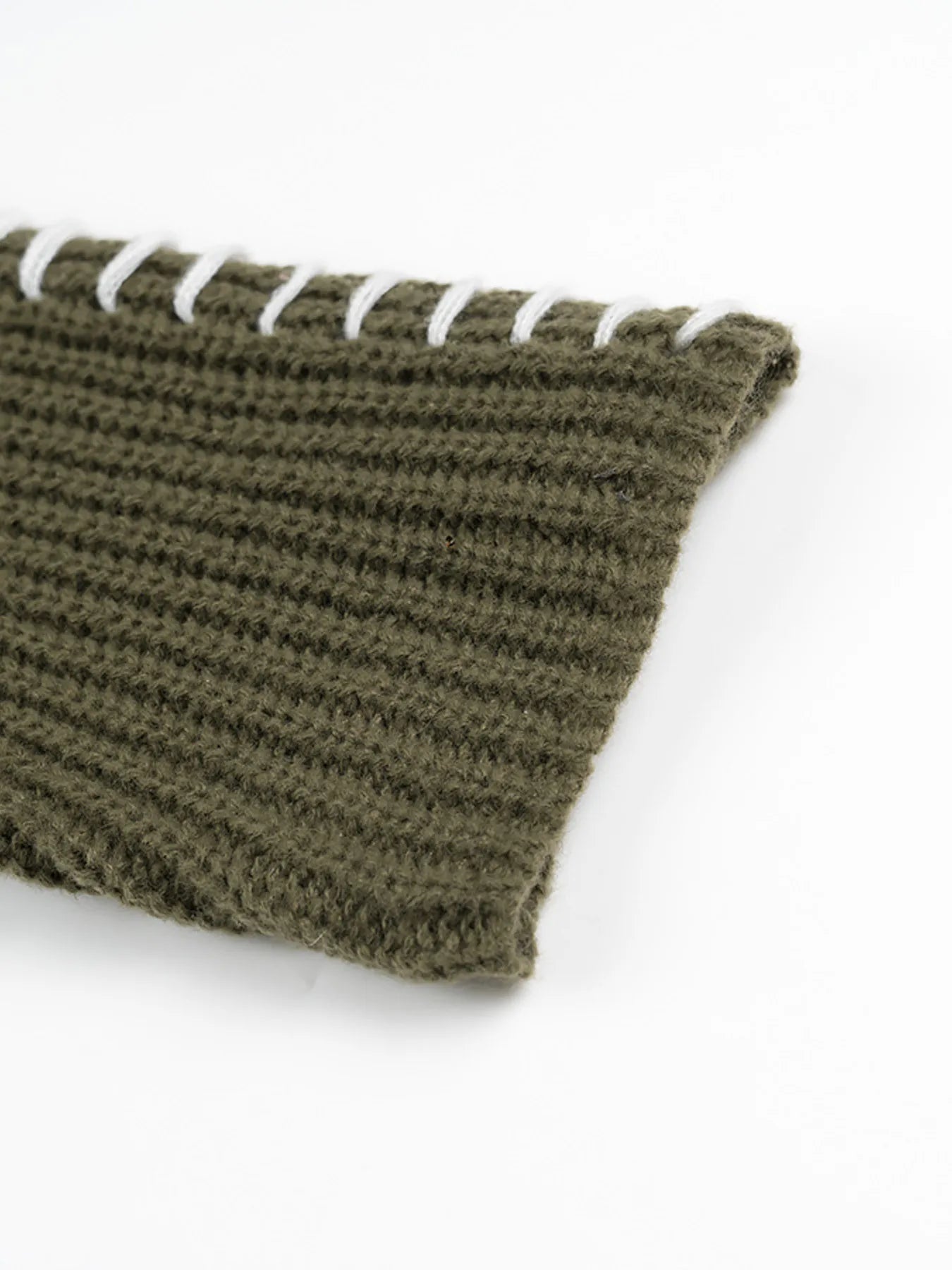 Contrast Mock Neck Long Sleeve Sweater - FLORENTINE IRIS