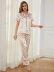 Contrast Piping Pocketed Top and Pants Lounge Set - FLORENTINE IRIS