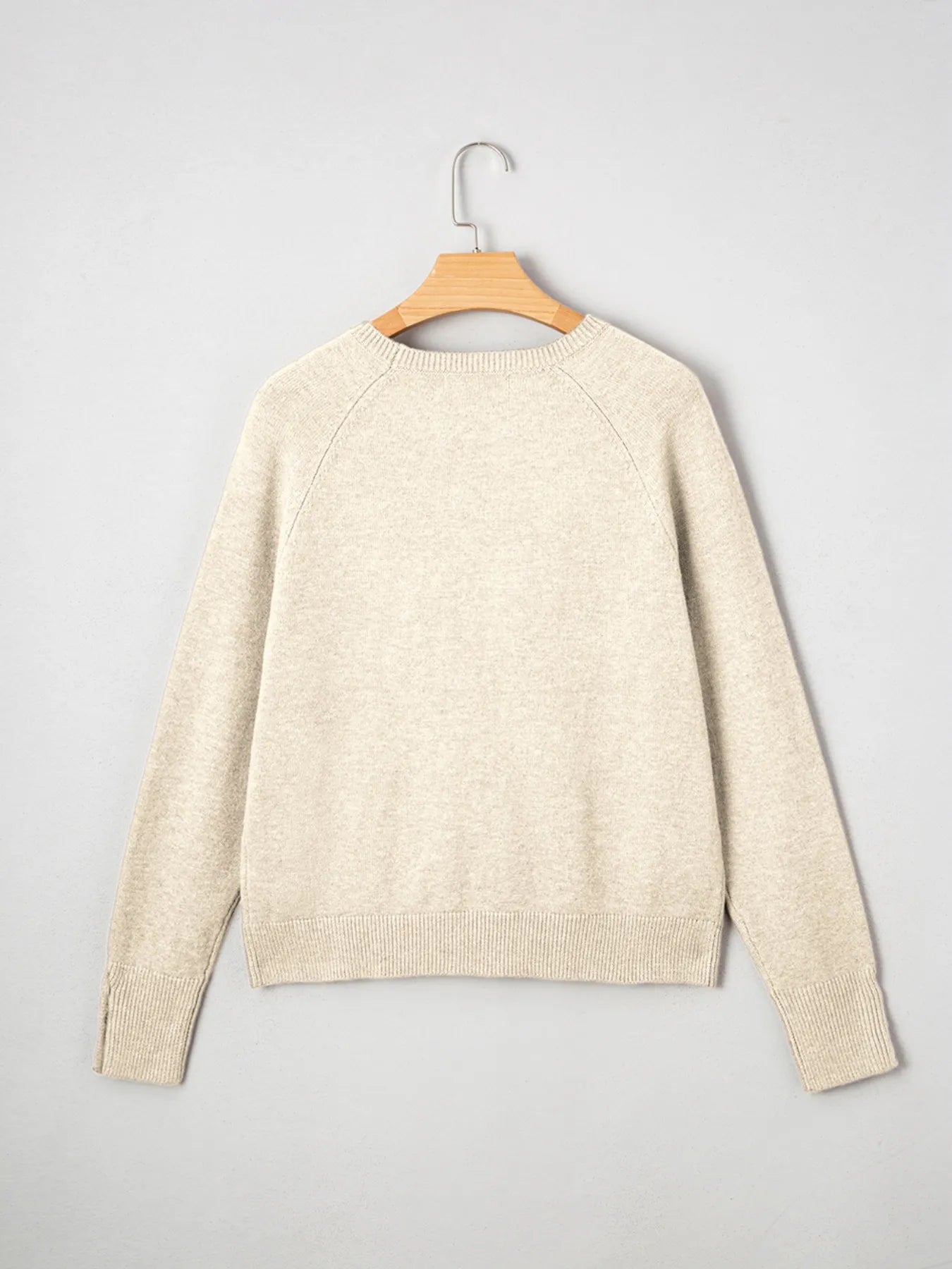 Crew Neck Long Sleeve Sweater - FLORENTINE IRIS
