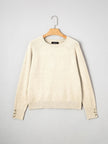 Crew Neck Long Sleeve Sweater - FLORENTINE IRIS
