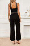 Crisscross Cutout Sleeveless Wide Leg Jumpsuit - FLORENTINE IRIS