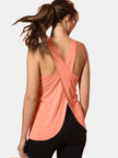 Crisscross Scoop Neck Active Tank - FLORENTINE IRIS