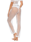 Cutout High Waist Swim Pants - FLORENTINE IRIS
