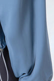 Drawstring Zip Up Dropped Shoulder Active Outerwear - FLORENTINE IRIS