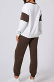 Drop Shoulder Loose Sweatshirt and Joggers Active Set - FLORENTINE IRIS