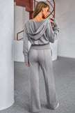 Dropped Shoulder Hoodie and Drawstring Pants Active Set - FLORENTINE IRIS