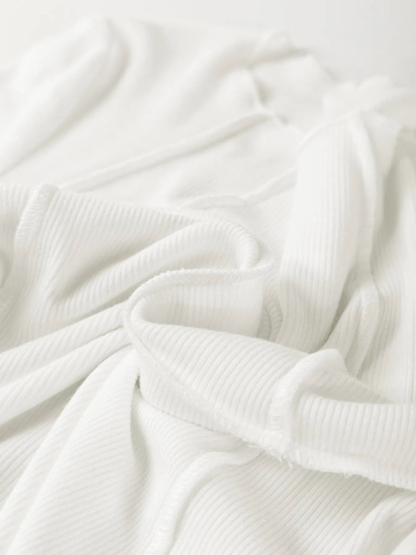 Exposed Seam Slim Fit Long Sleeve Top - FLORENTINE IRIS