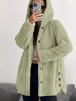 Fleece Hooded Outerwear Plus Size - FLORENTINE IRIS