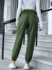 Full Size Elastic Waist Pants with Pockets - FLORENTINE IRIS