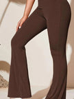 Full Size High - Waist Flare Active Pants Plus Size - FLORENTINE IRIS