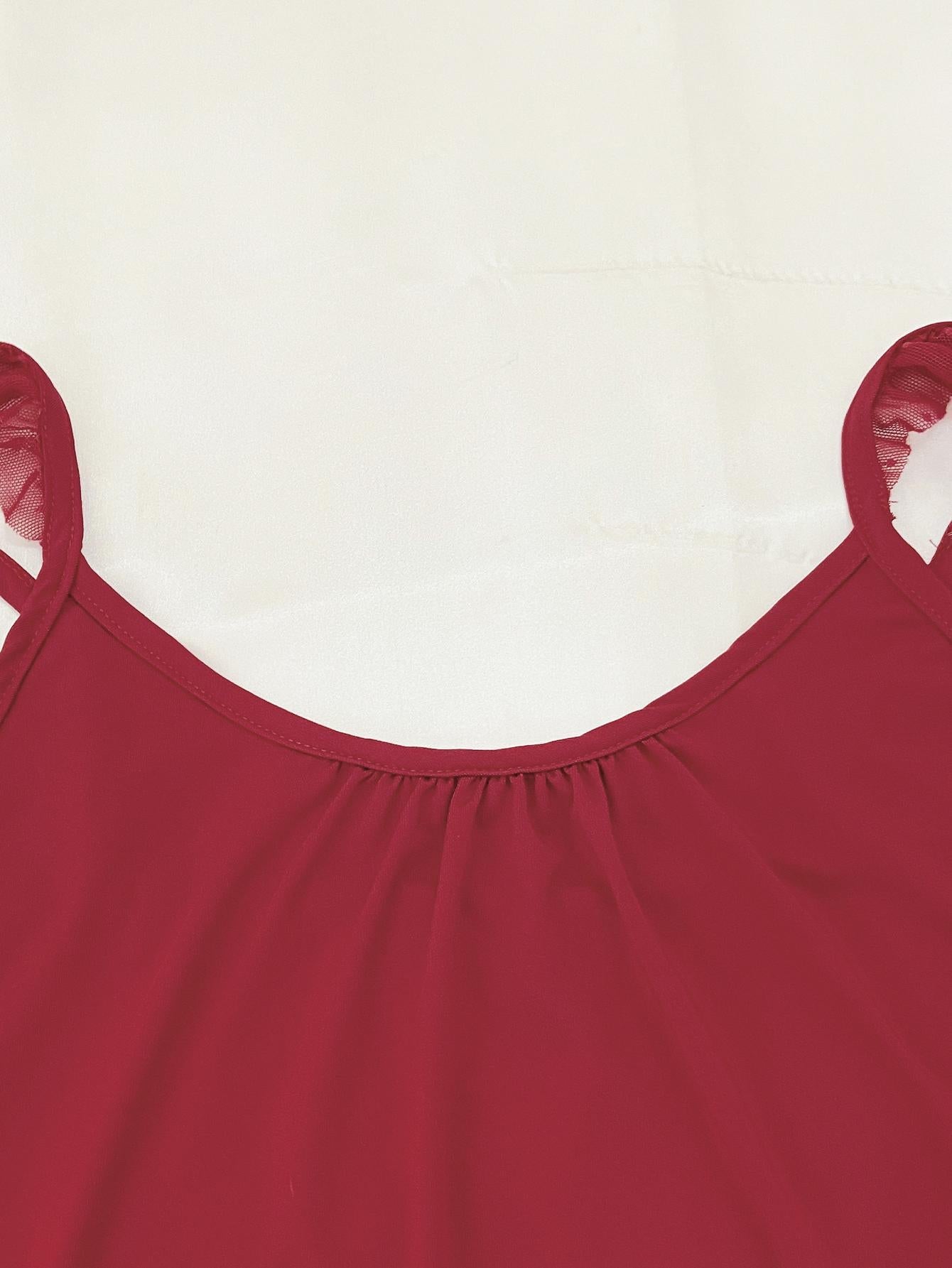 Gathered Detail Spliced Mesh Sleeveless Top and Shorts Lounge Set - FLORENTINE IRIS