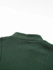 Half Zip Stand Collar Exposed Seam Solid Color Casual Sweatshirt - FLORENTINE IRIS