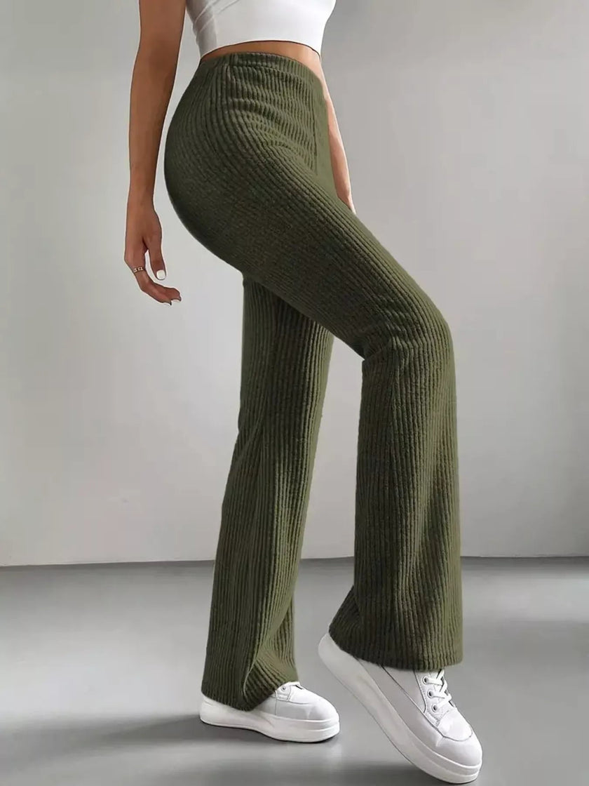 High Waist Flare Pants - FLORENTINE IRIS