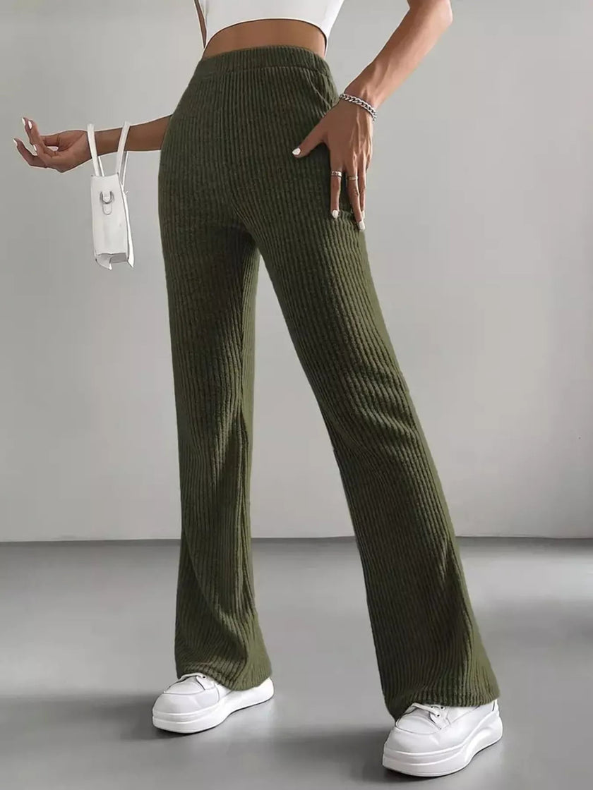 High Waist Flare Pants - FLORENTINE IRIS
