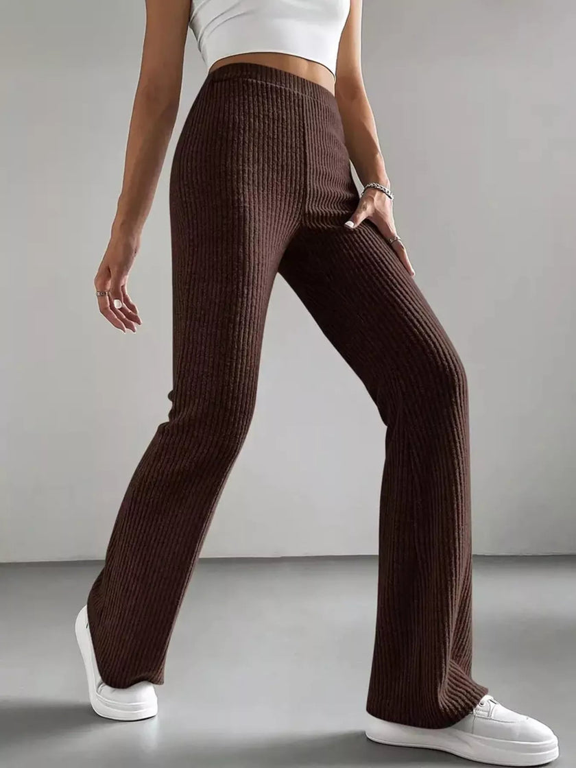 High Waist Flare Pants - FLORENTINE IRIS