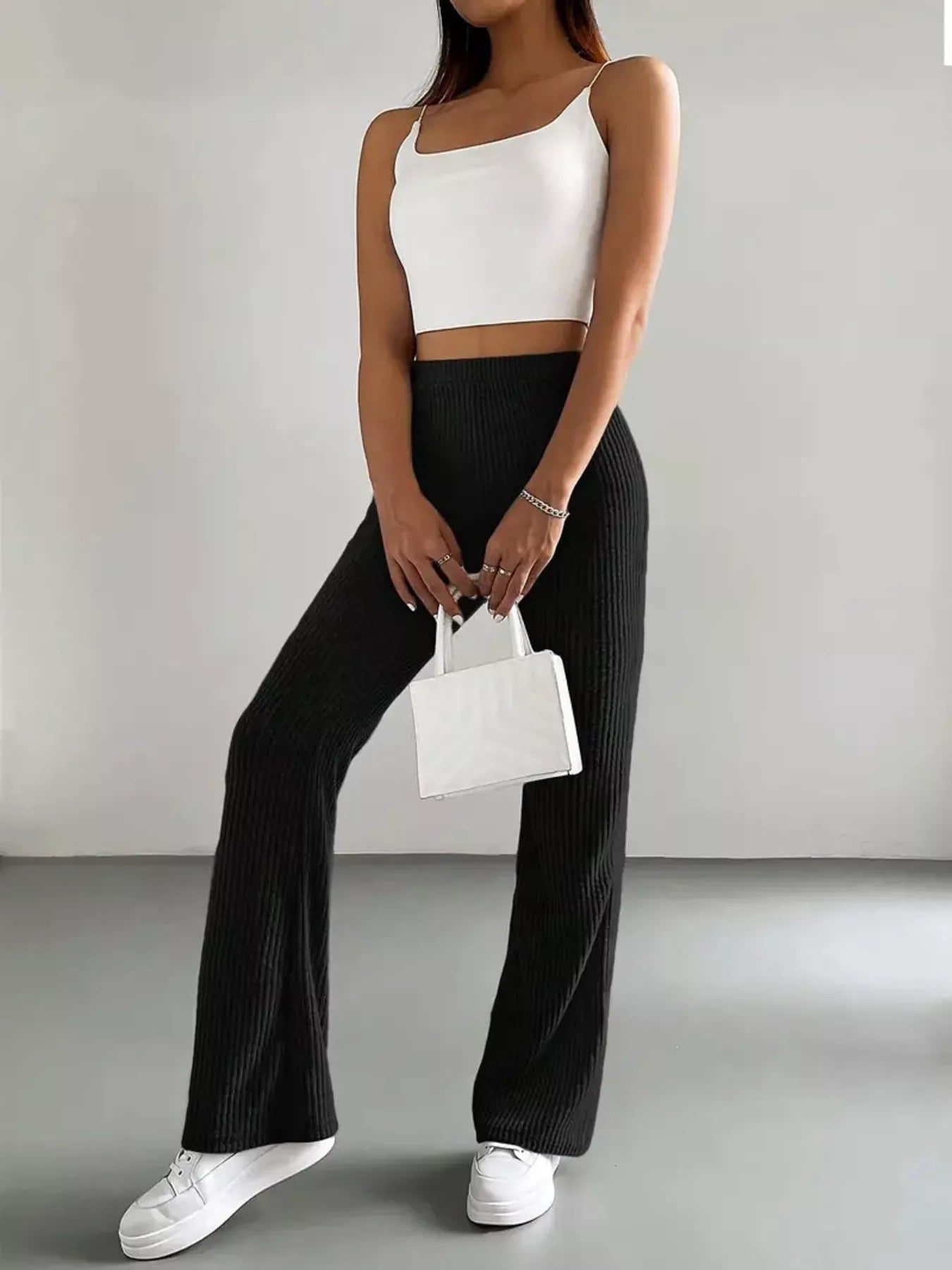 High Waist Flare Pants - FLORENTINE IRIS