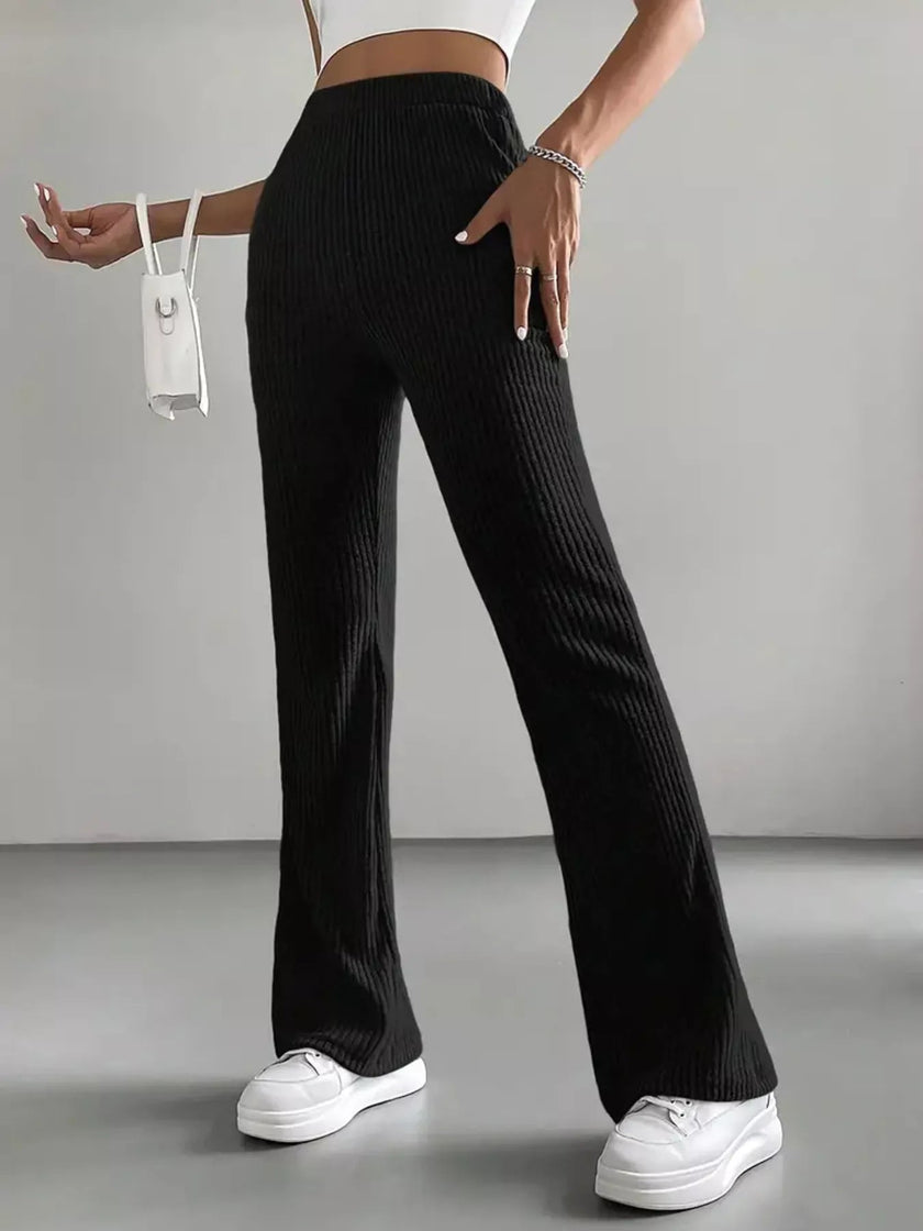 High Waist Flare Pants - FLORENTINE IRIS
