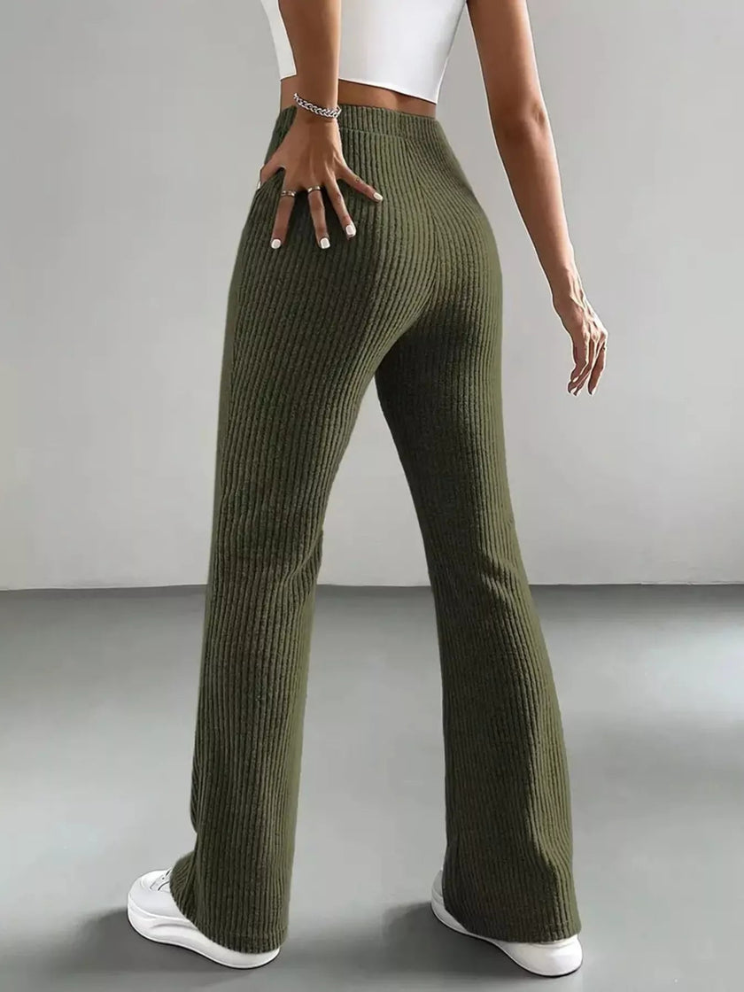 High Waist Flare Pants - FLORENTINE IRIS
