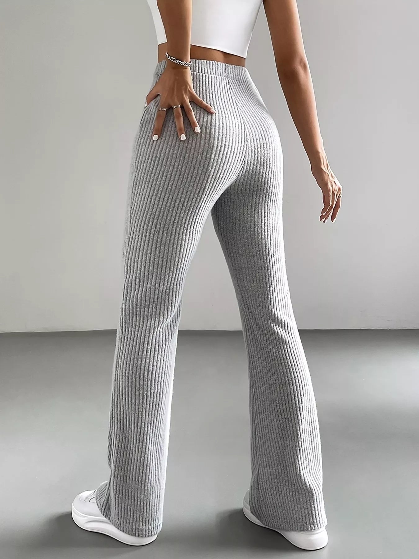 High Waist Flare Pants - FLORENTINE IRIS