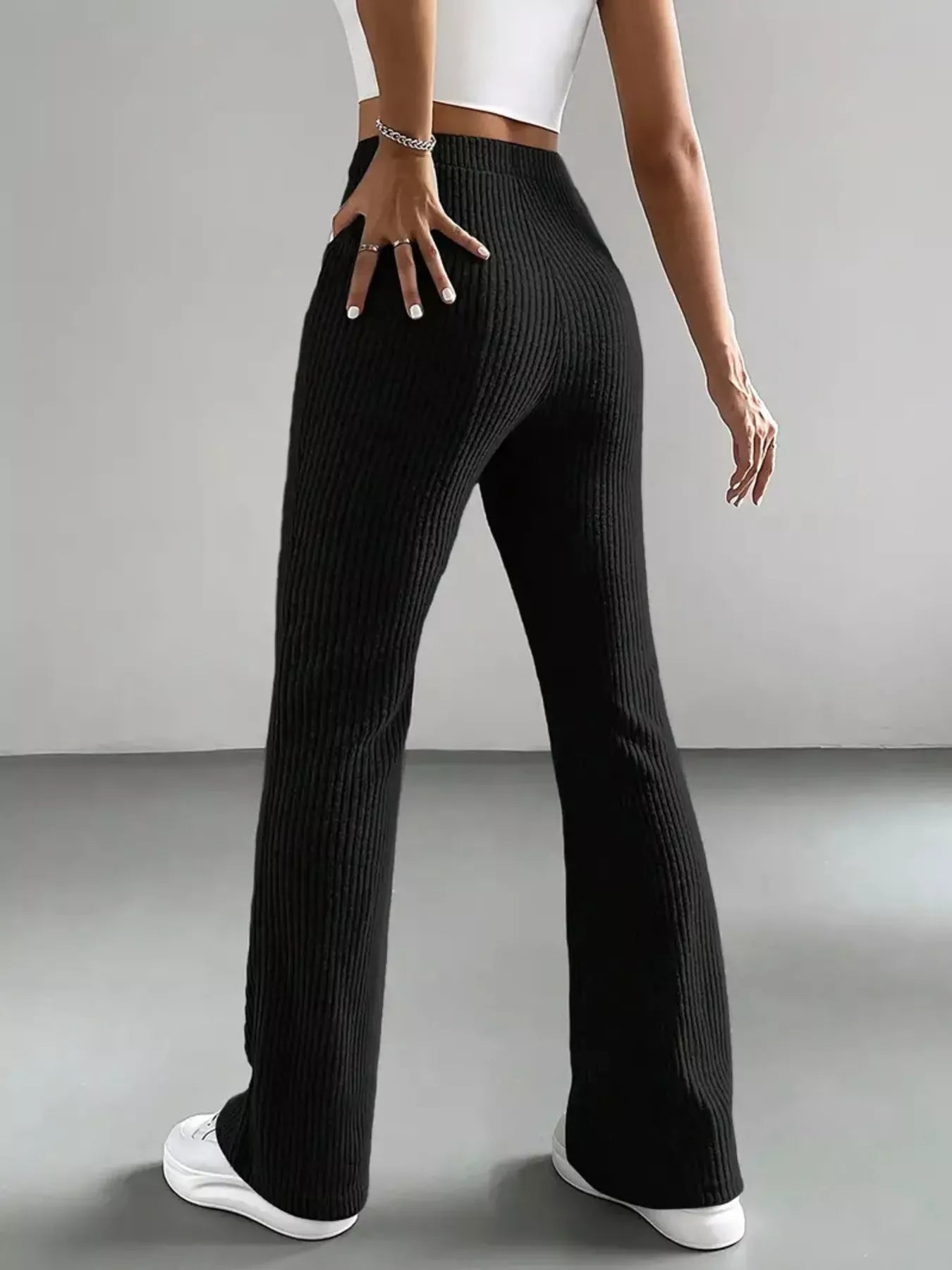 High Waist Flare Pants - FLORENTINE IRIS