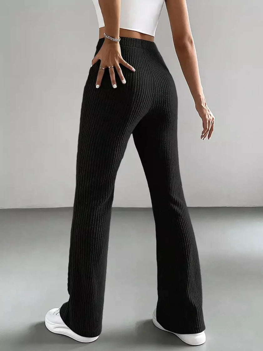 High Waist Flare Pants - FLORENTINE IRIS
