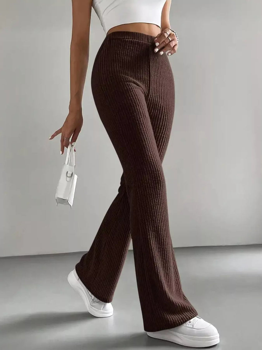 High Waist Flare Pants - FLORENTINE IRIS