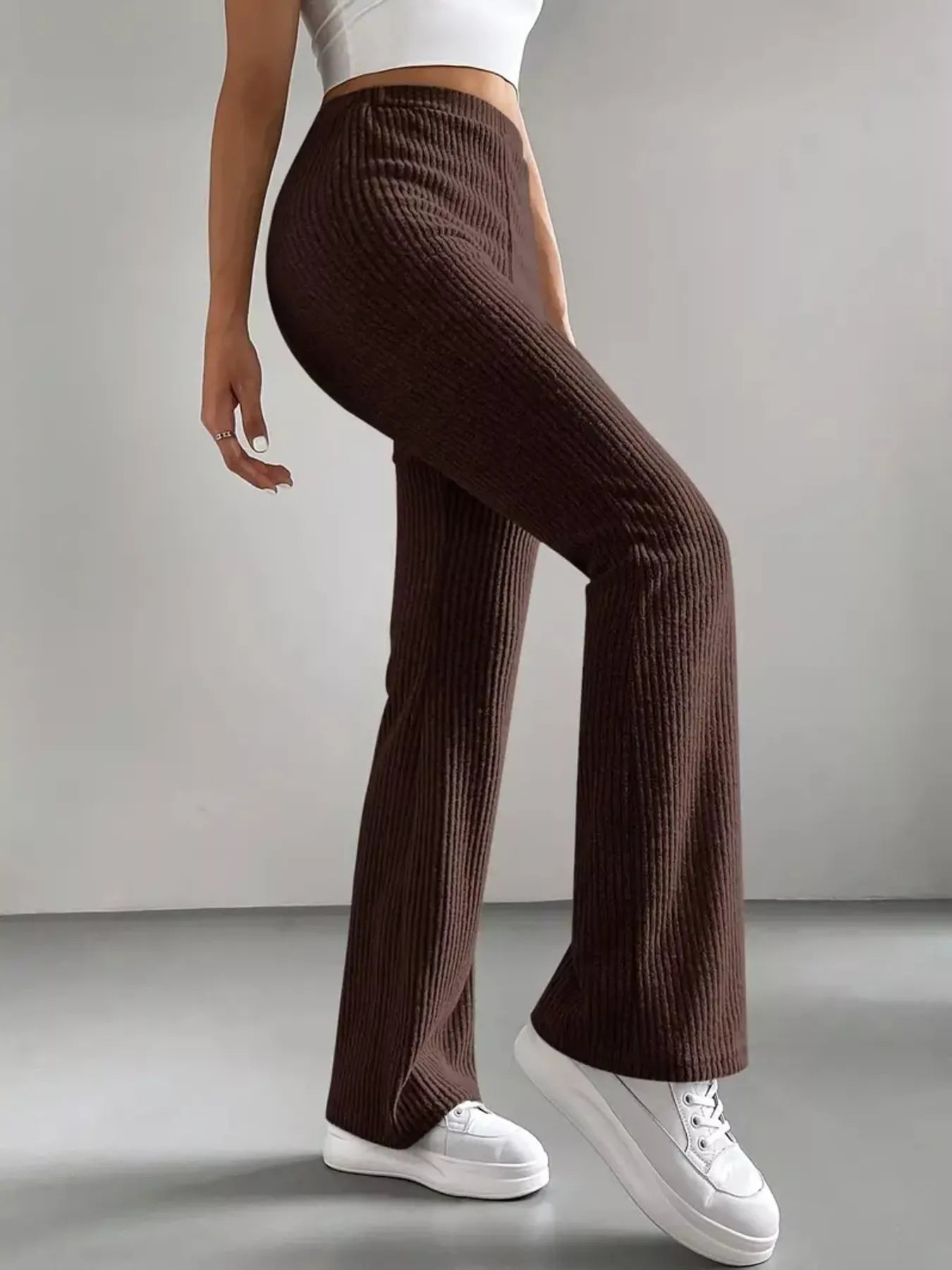 High Waist Flare Pants - FLORENTINE IRIS