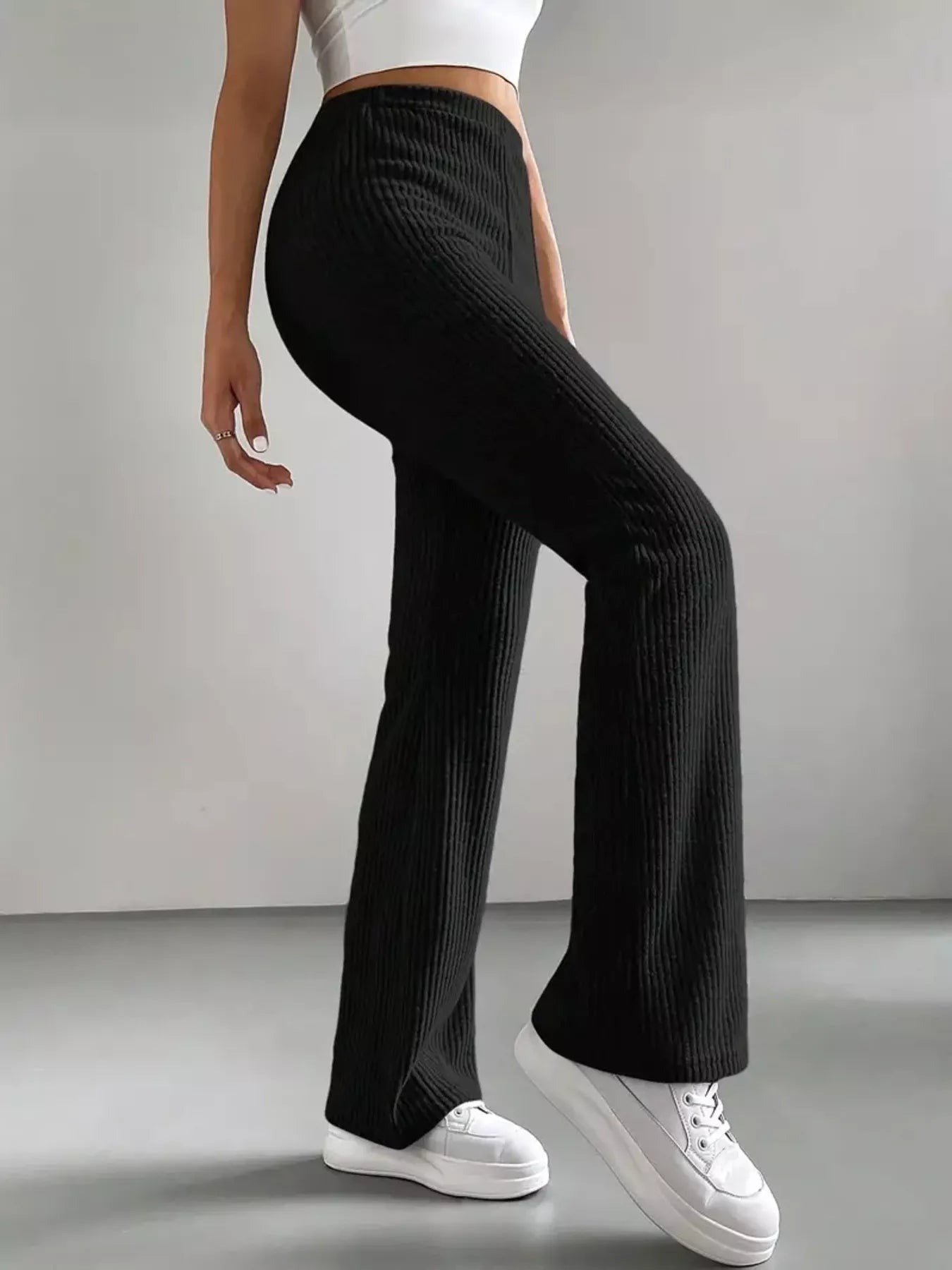 High Waist Flare Pants - FLORENTINE IRIS