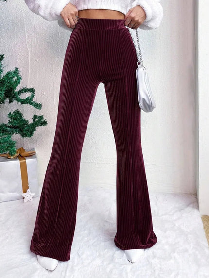 High Waist Flare Pants - FLORENTINE IRIS