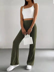 High Waist Flare Pants - FLORENTINE IRIS