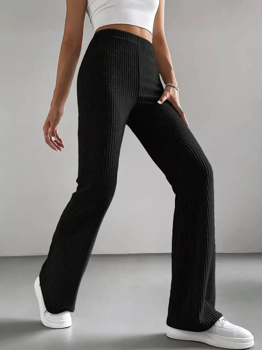 High Waist Flare Pants - FLORENTINE IRIS