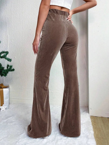 High Waist Flare Pants - FLORENTINE IRIS