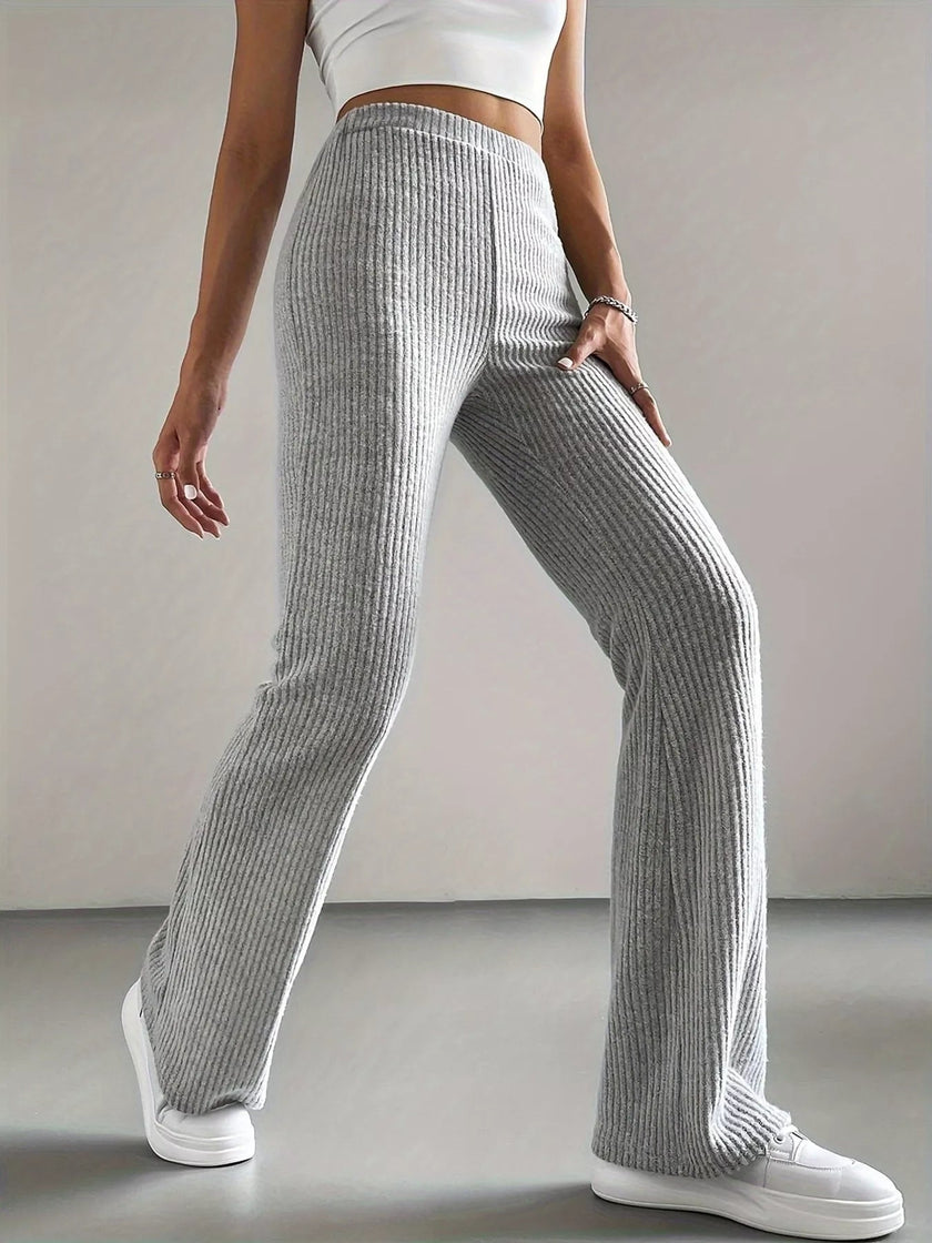 High Waist Flare Pants - FLORENTINE IRIS