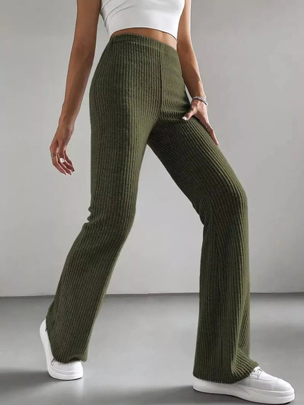 High Waist Flare Pants - FLORENTINE IRIS