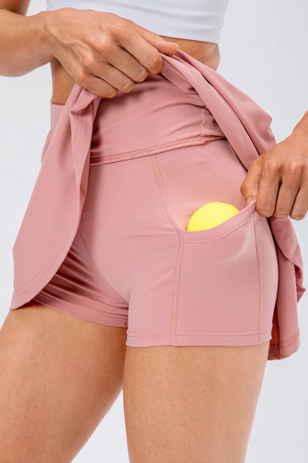 High Waist Pleated Active Skirt - FLORENTINE IRIS