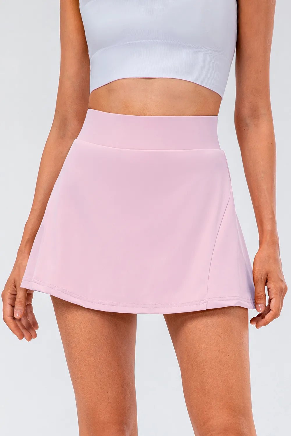 High Waist Pleated Active Skirt - FLORENTINE IRIS