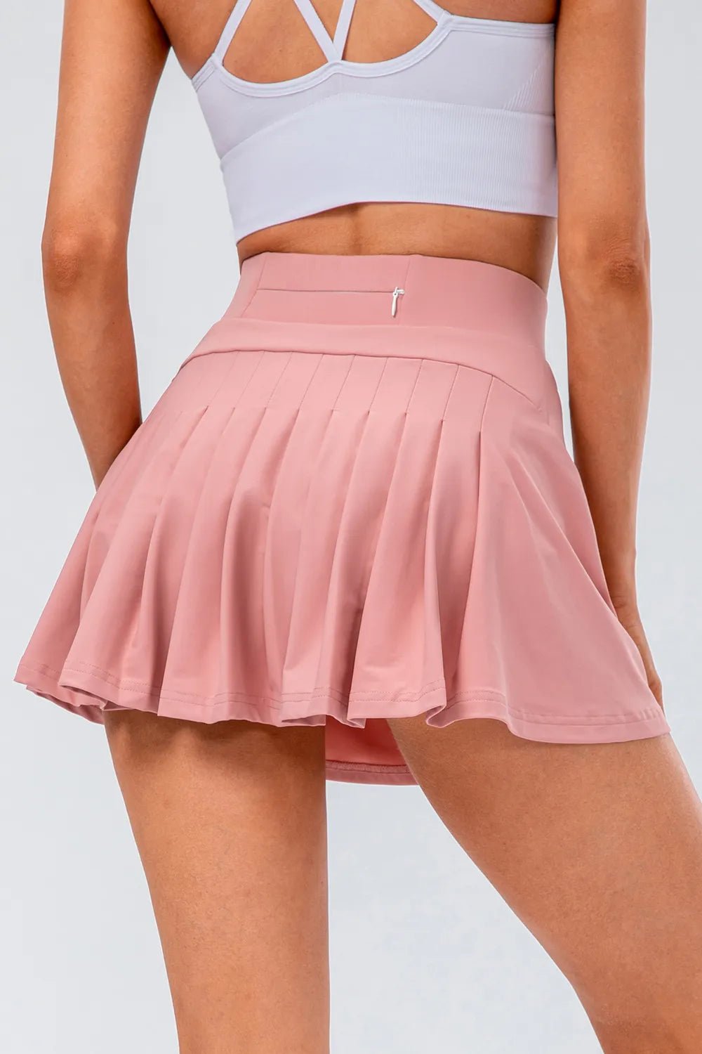 High Waist Pleated Active Skirt - FLORENTINE IRIS