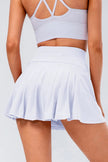 High Waist Pleated Active Skirt - FLORENTINE IRIS
