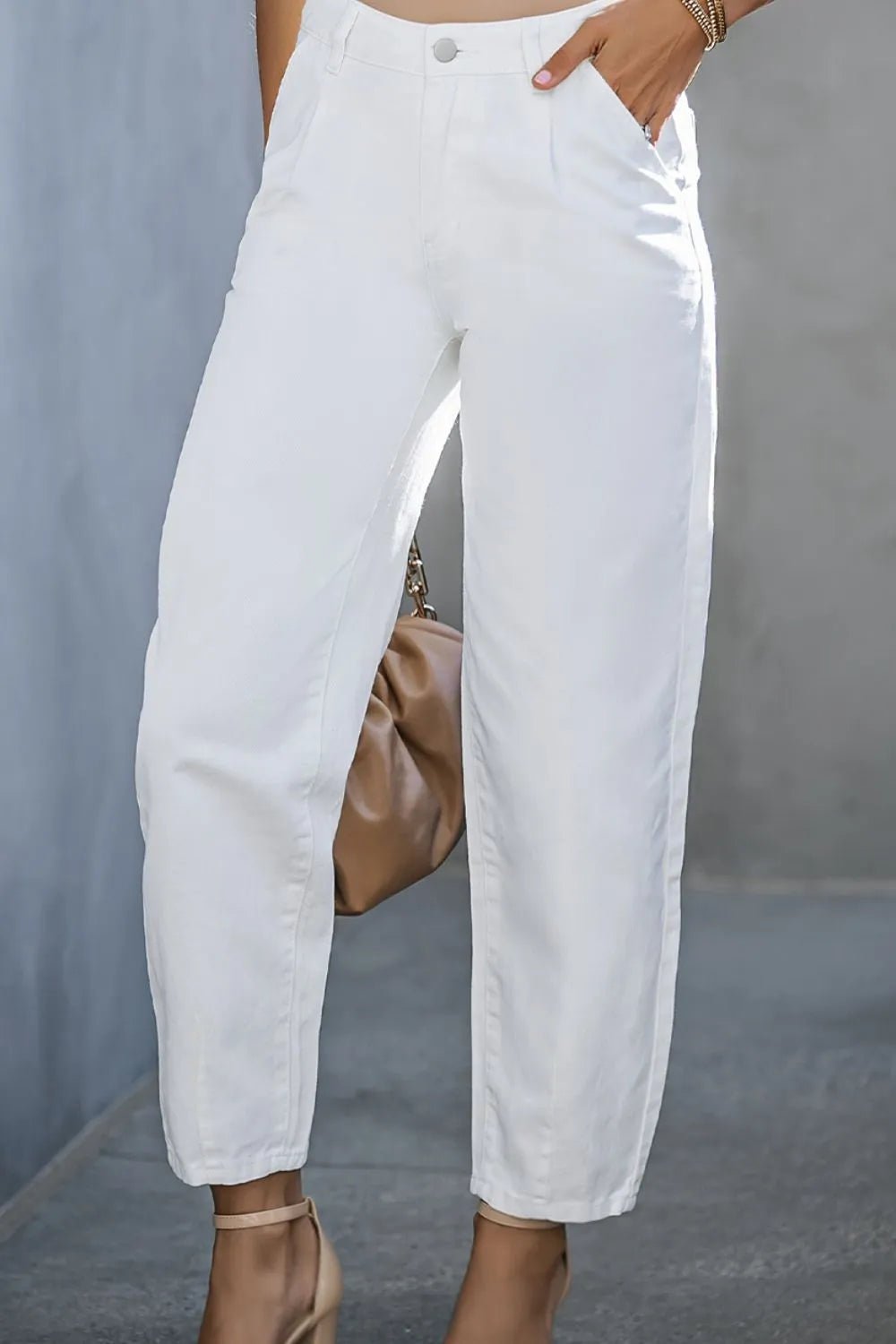 High - Waist Straight Jeans - FLORENTINE IRIS