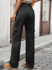 High - Waisted Cargo Jeans - FLORENTINE IRIS
