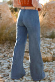 High - Waisted Wide - Leg Button - Front Jeans - FLORENTINE IRIS