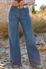 High - Waisted Wide - Leg Button - Front Jeans - FLORENTINE IRIS