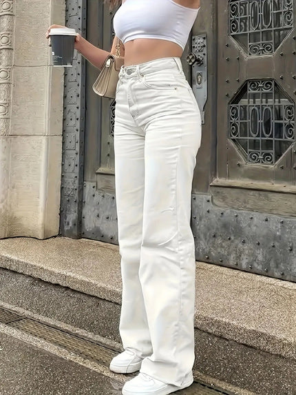 High - Waisted Wide Leg Jeans - FLORENTINE IRIS